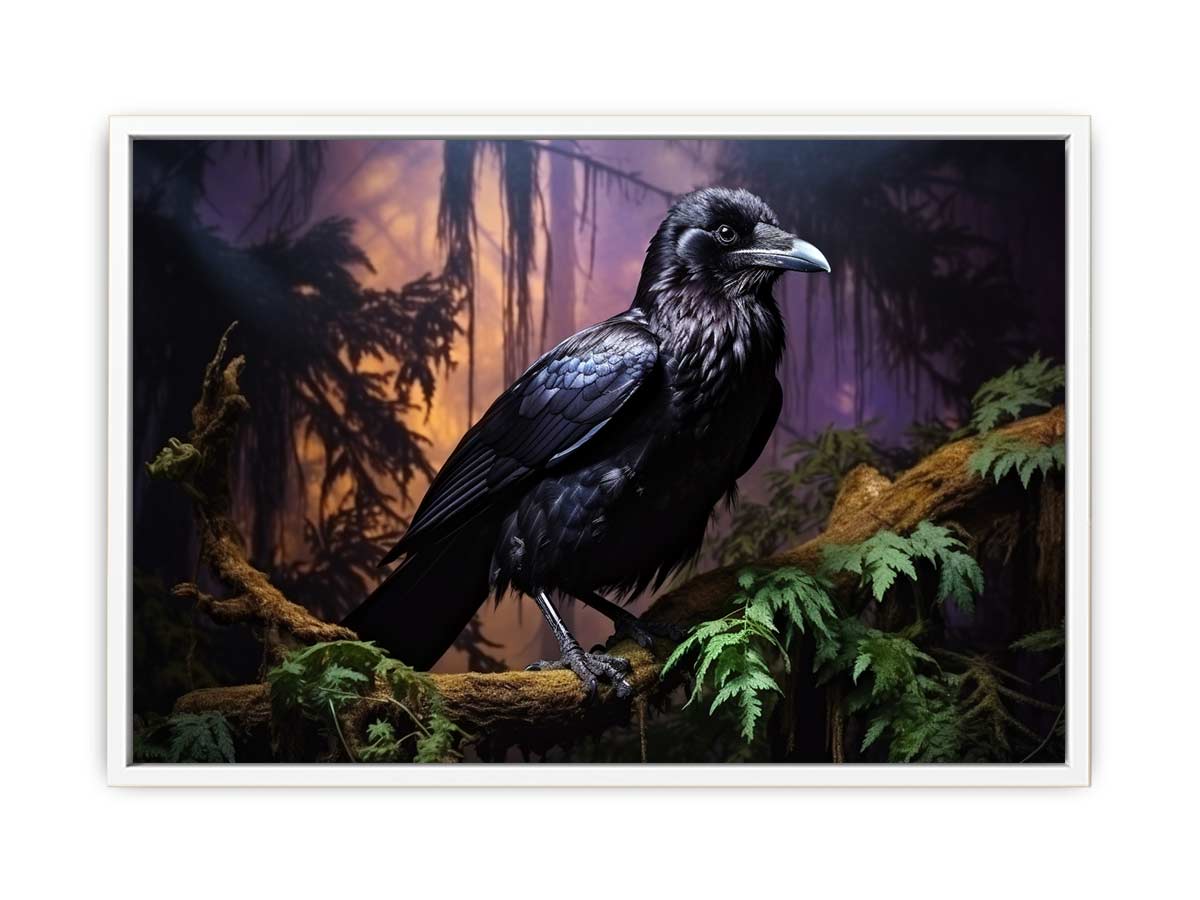Beautiful Ravens  Bird Canvas Painting Print