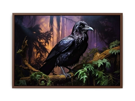 Beautiful Ravens  Bird Canvas Painting Print