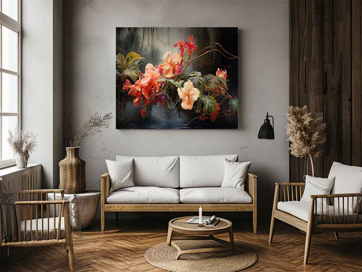 Flower Botanical Art Canvas Art Print