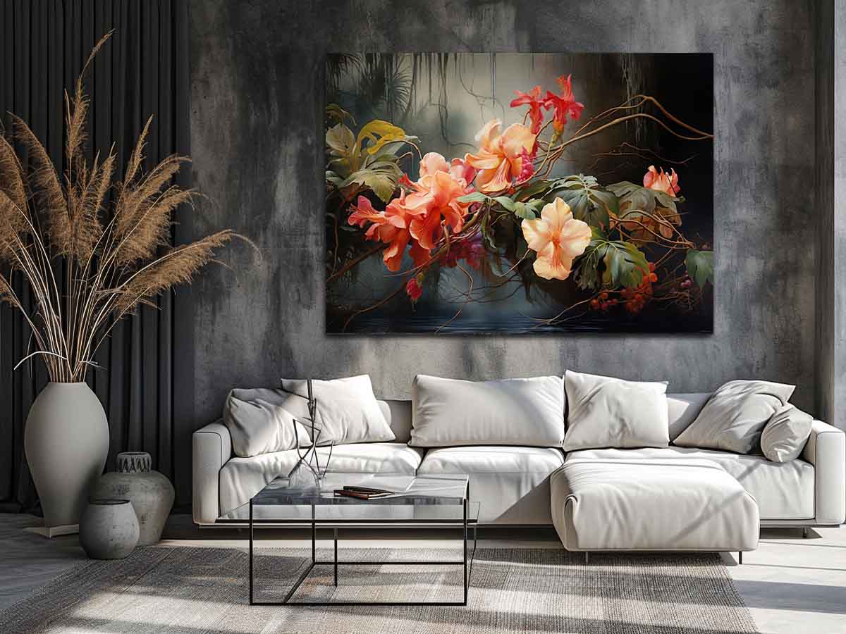 Flower Botanical Art Canvas Art Print