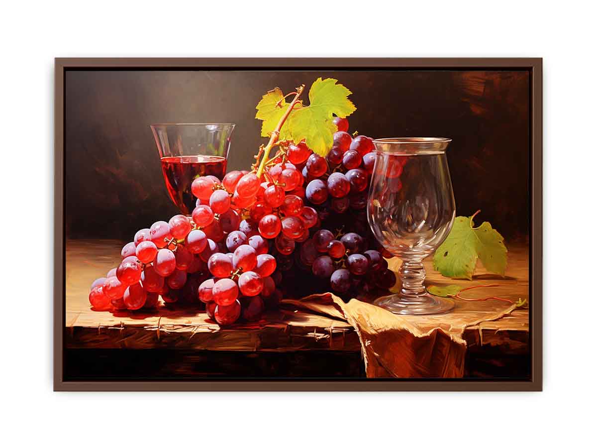 Grapes Still Life  Canvas Art Print