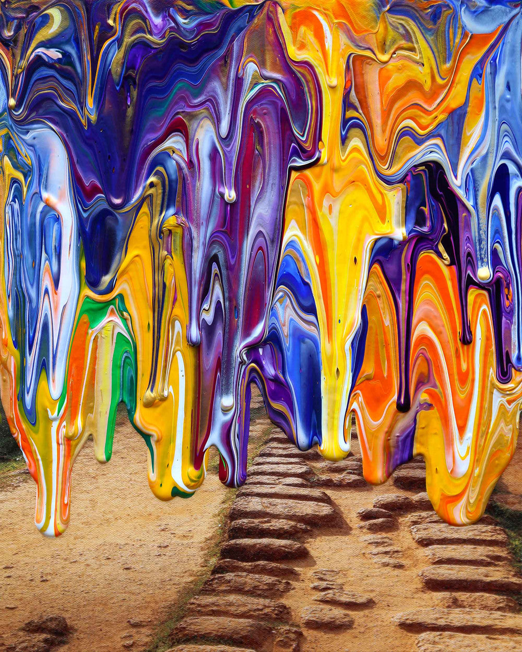 Antonio Wehrli Gravity Paint Drip Bracelet: Art into Jewelry-Sterling Silver