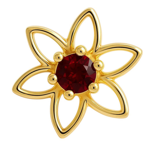 18K Gold Over Brass Round Cut Gemstones Stud Earrings Jewelry EM-1292 TGE1038