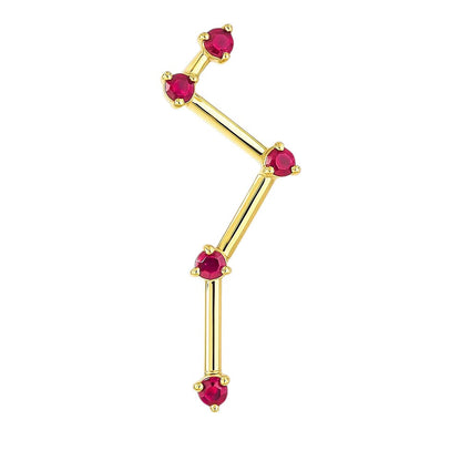 18K Gold Over Brass Round Cut Gemstones Earrings Jewelry EM-1295 TGE1040