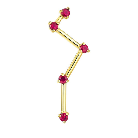 18K Gold Over Brass Round Cut Gemstones Earrings Jewelry EM-1295 TGE1040