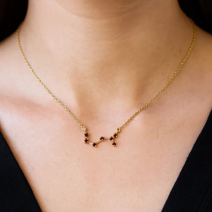 18K Gold Over Brass Round Cut Gemstones Necklace Jewelry EN-1039 TGN1008-1
