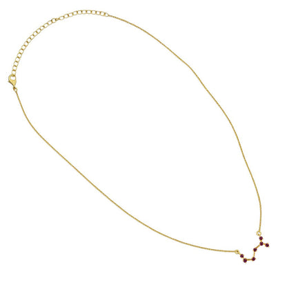 18K Gold Over Brass Round Cut Gemstones Necklace Jewelry EN-1039 TGN1008-4