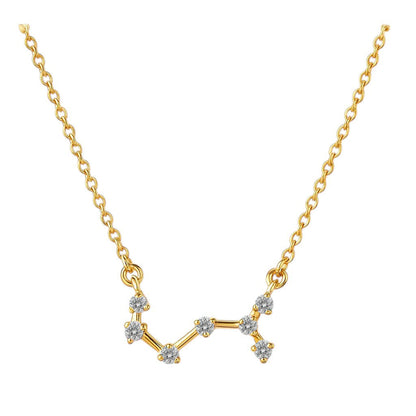 18K Gold Over Brass Round Cut Gemstones Necklace Jewelry EN-1039 TGN1008-7