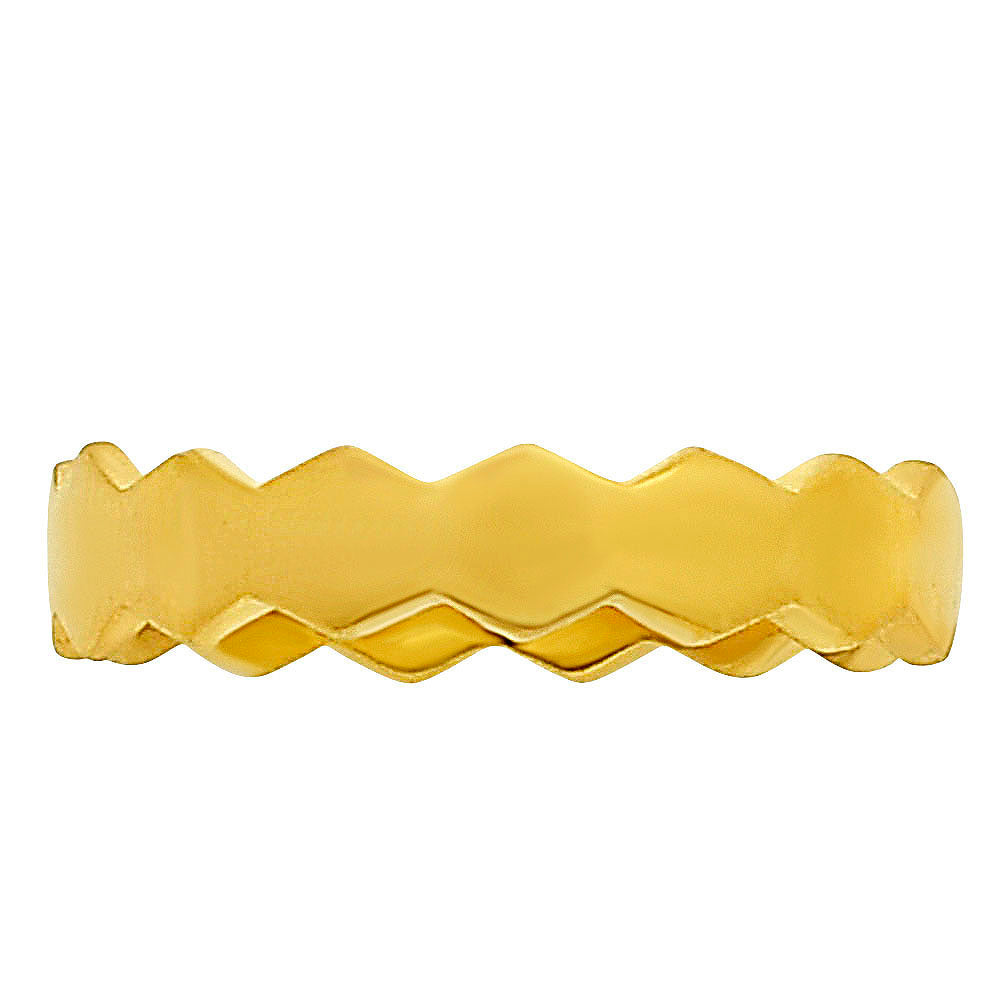 18K Gold Over Brass Plain Metal Ring s.5 Jewelry RM-1767 TGR1036