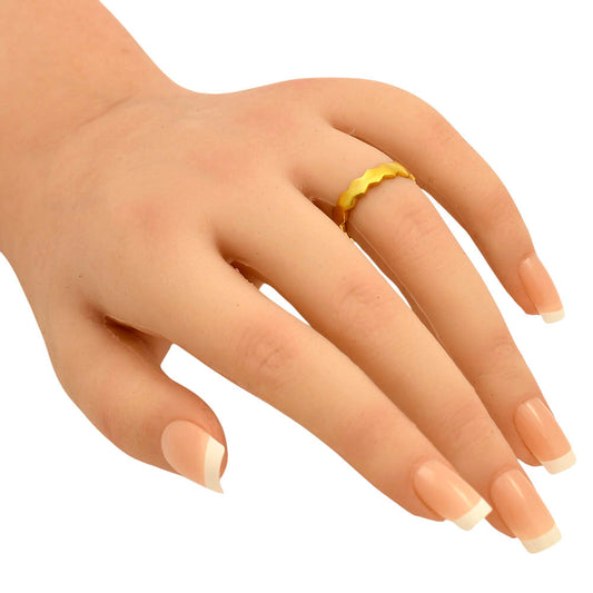 18K Gold Over Brass Plain Metal Ring s.5 Jewelry RM-1767 TGR1036