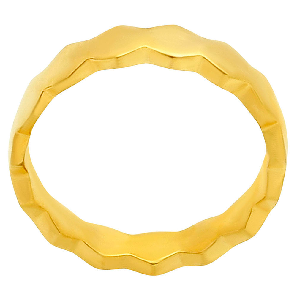 18K Gold Over Brass Plain Metal Ring s.5 Jewelry RM-1767 TGR1036