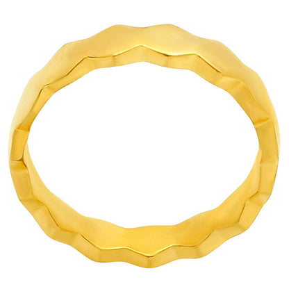 18K Gold Over Brass Plain Metal Ring s.5 Jewelry RM-1767 TGR1036