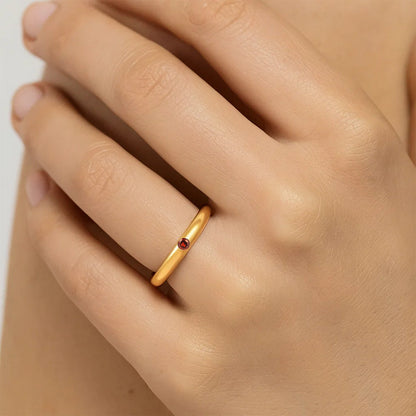 18K Gold Over Brass Round Cut Gemstones Ring Jewelry Size 5-8 RM-1780 TGR1052