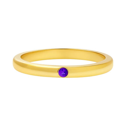 18K Gold Over Brass Round Cut Gemstones Ring Jewelry Size 5-8 RM-1780 TGR1052