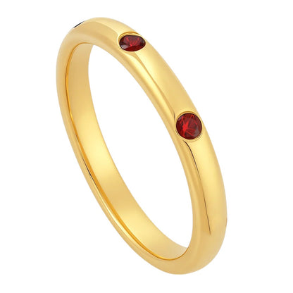 18K Gold Over Brass Round Cut Gemstones Ring Jewelry Size 5-8 RM-1780 TGR1054