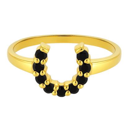 18K Gold Over Brass Round Cut Gemstones Ring Jewelry Size 5-8 RM-1779 TGR1055