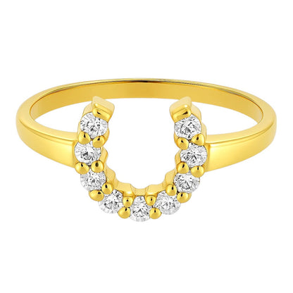 18K Gold Over Brass Round Cut Gemstones Ring Jewelry Size 5-8 RM-1779 TGR1055