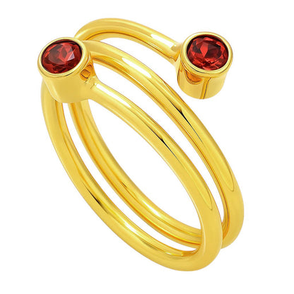 18K Gold Over Brass Round Cut Gemstones Ring size 5-8 Jewelry RM-1185 TGR1063