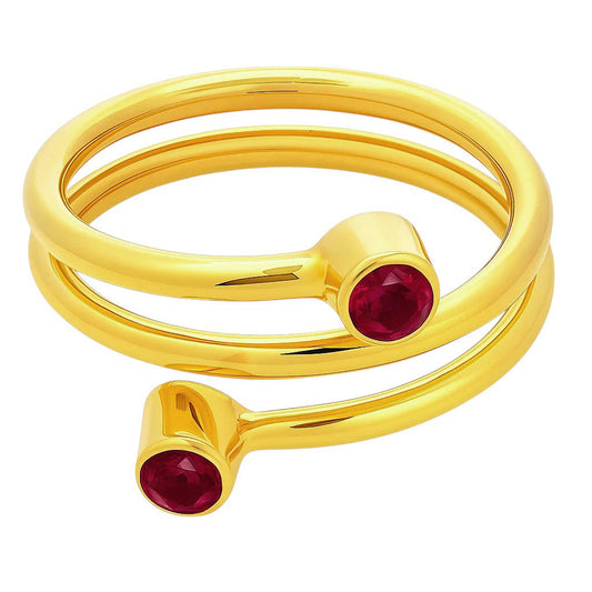18K Gold Over Brass Round Cut Gemstones Ring size 5-8 Jewelry RM-1185 TGR1063