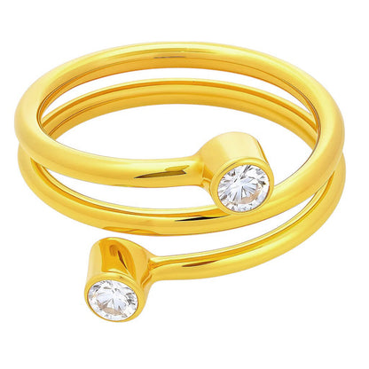 18K Gold Over Brass Round Cut Gemstones Ring size 5-8 Jewelry RM-1185 TGR1063