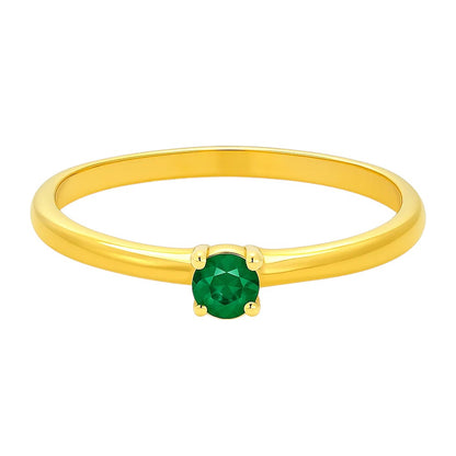 18K Gold Over Brass Round Cut Gemstones Ring size 5-8 Jewelry RM-1787 TGR1065