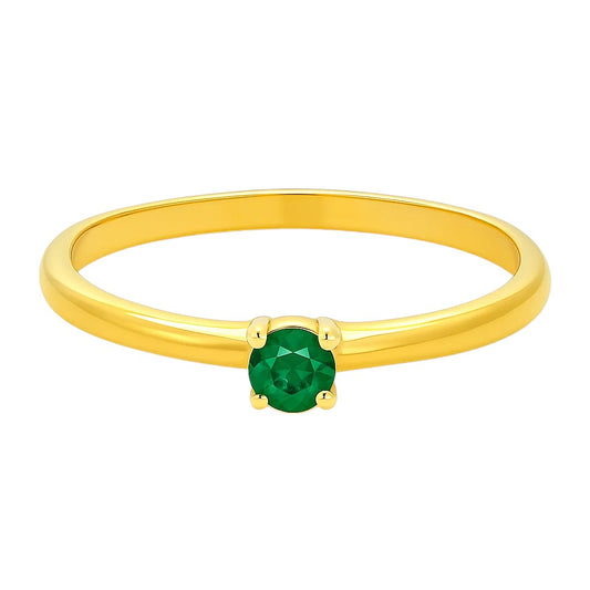 18K Gold Over Brass Round Cut Gemstones Ring size 5-8 Jewelry RM-1787 TGR1065