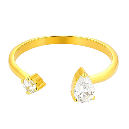18K Gold Over Brass Pear Cut Gemstones Ring size 5-8 Jewelry RM-1788 TGR1066