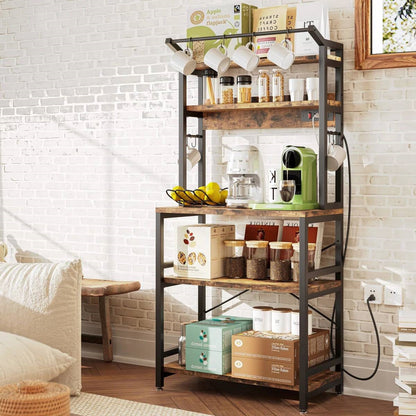 Modern Heavy Duty Baker's Rack Kitchen Living Room Office Shelving Unit