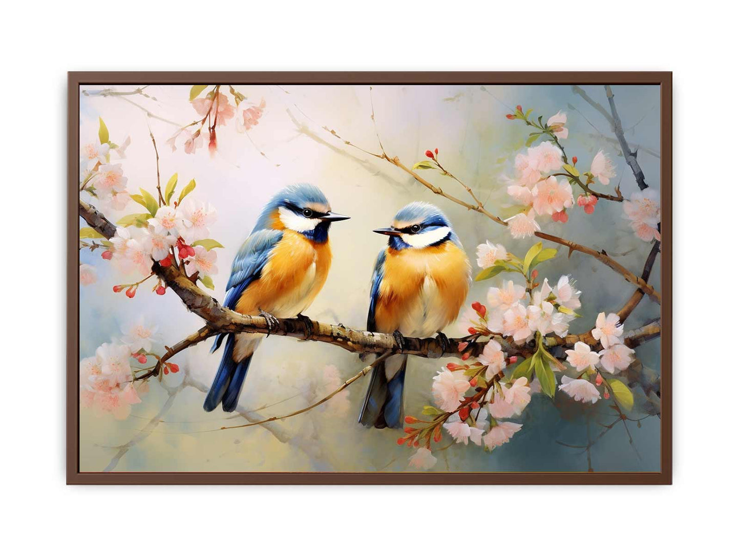Bird Branches Art Painting Canvas Art Print