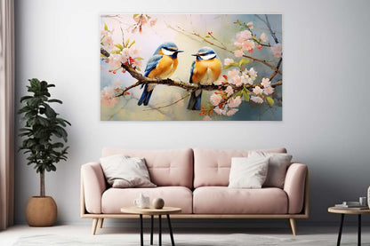 Bird Branches Art Painting Canvas Art Print