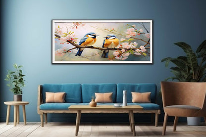 Bird Branches Art Painting Canvas Art Print