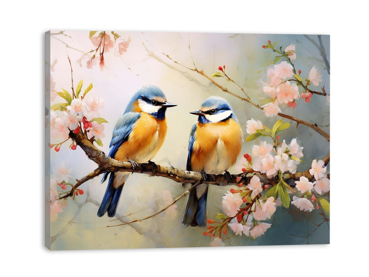 Bird Branches Art Painting Canvas Art Print