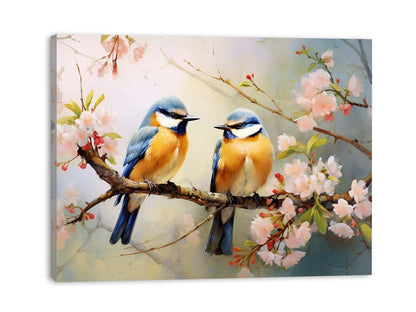 Bird Branches Art Painting Canvas Art Print