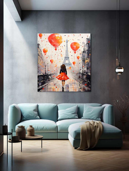 Modern Girl Legs Tower Art Canvas Art Print