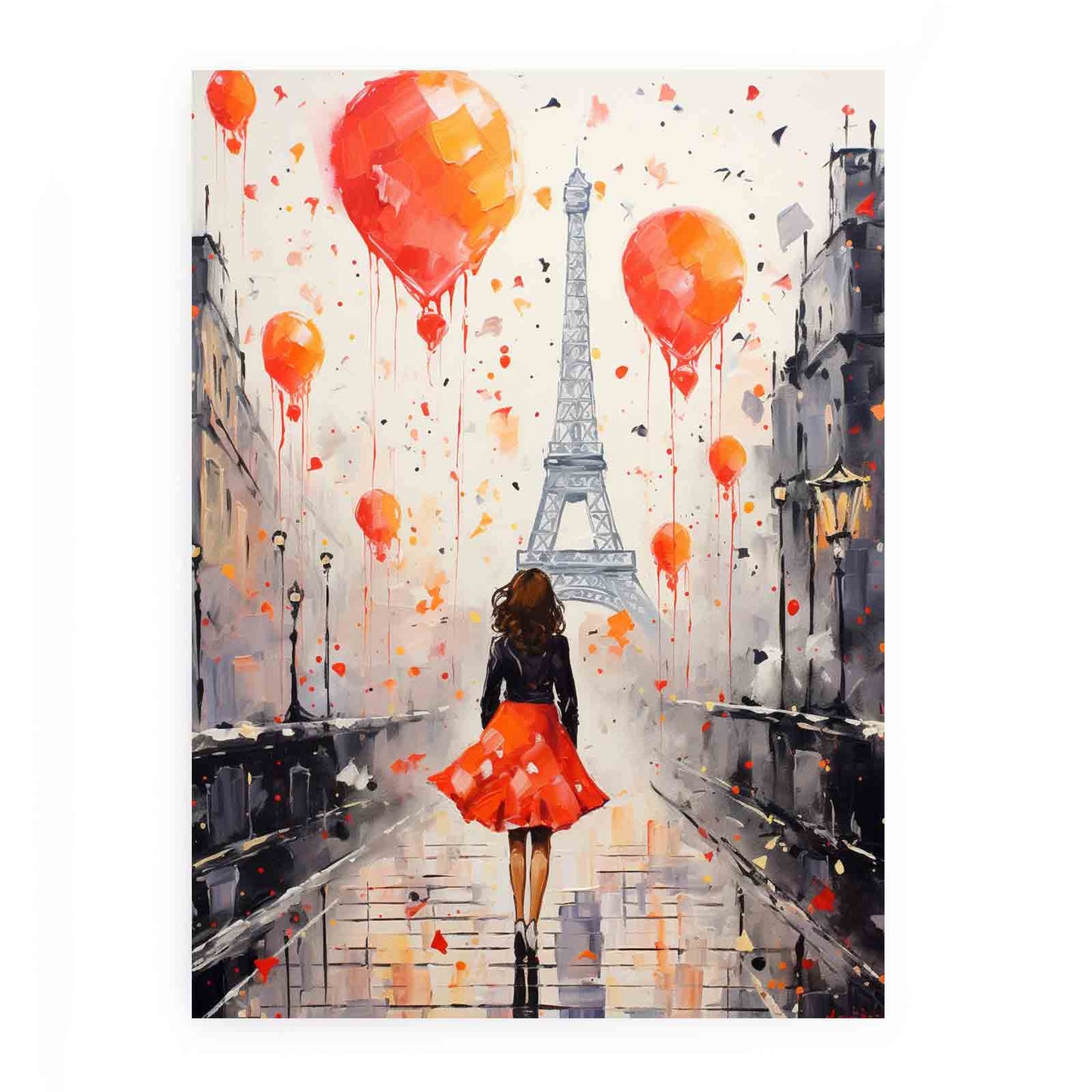 Modern Girl Legs Tower Art Canvas Art Print