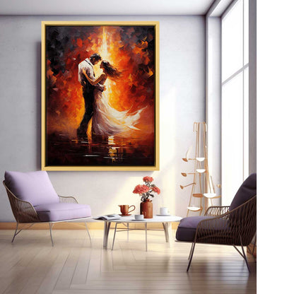 Couple Dance Modern Art Canvas Art Print