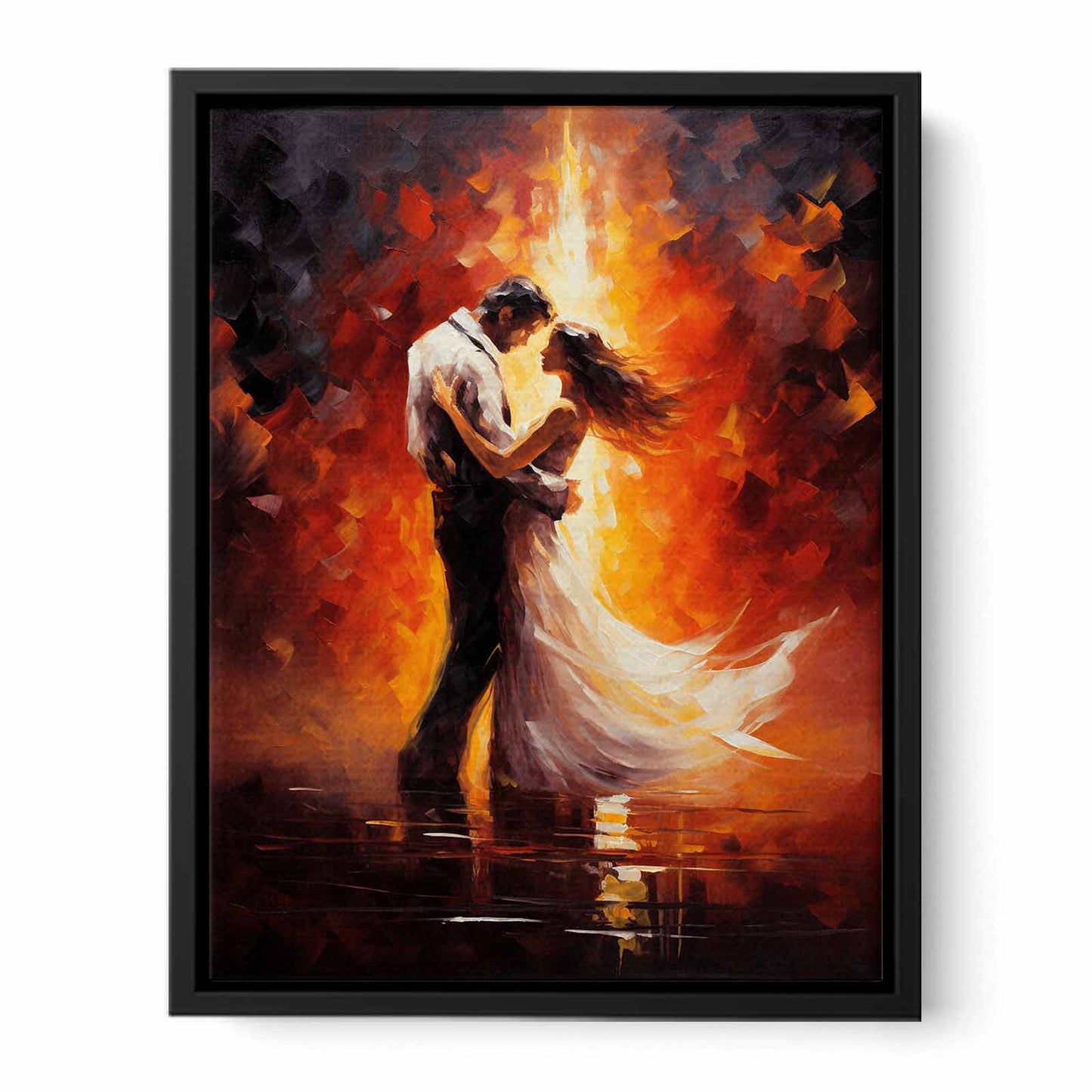 Couple Dance Modern Art Canvas Art Print
