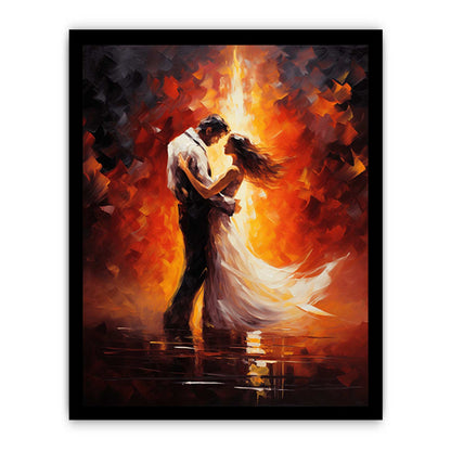 Couple Dance Modern Art Canvas Art Print