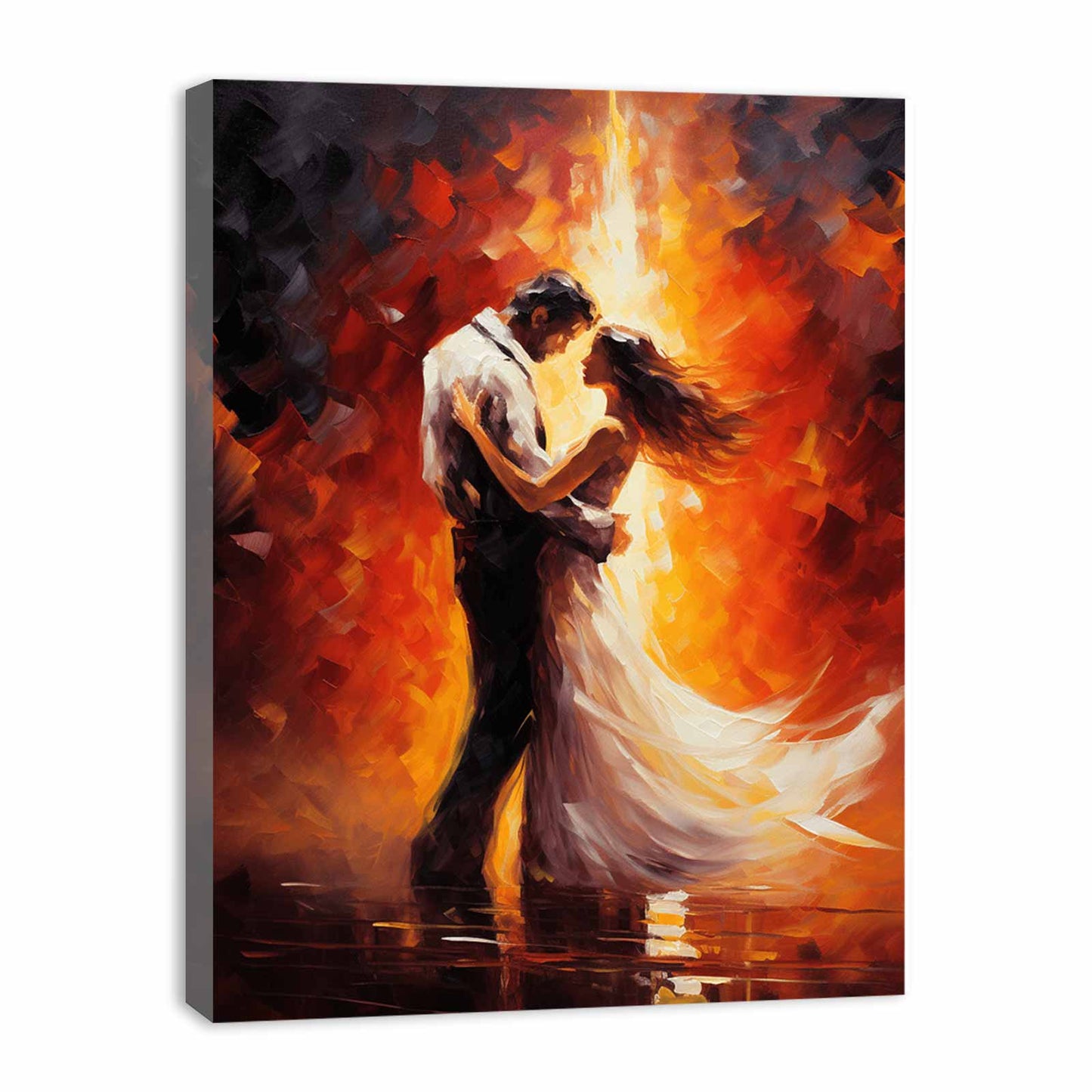 Couple Dance Modern Art Canvas Art Print