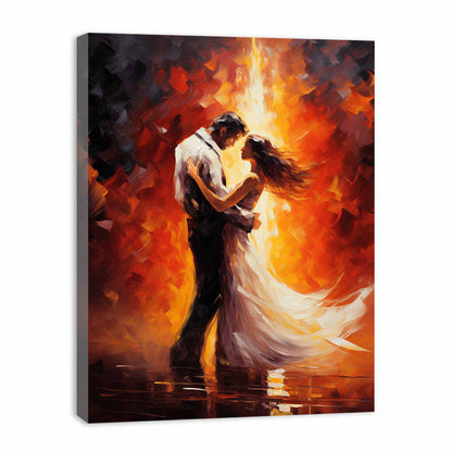 Couple Dance Modern Art Canvas Art Print