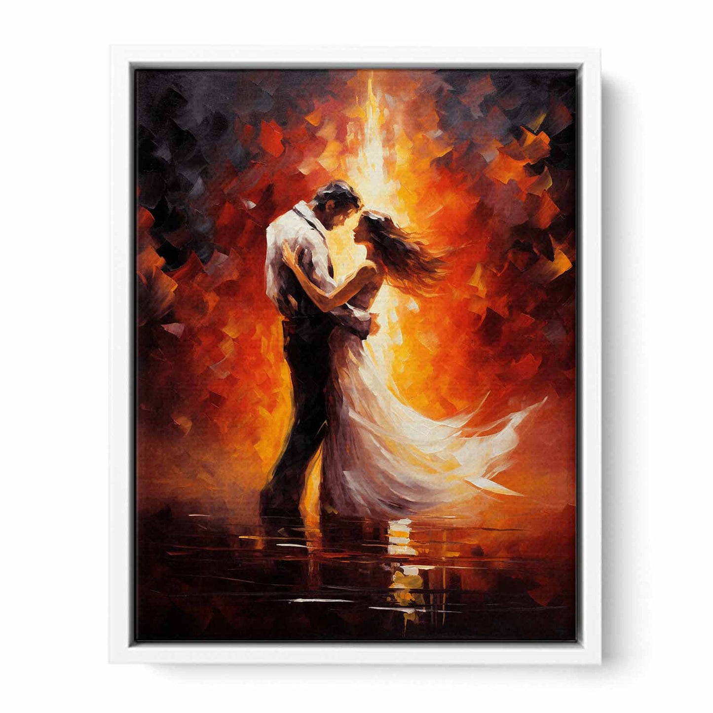 Couple Dance Modern Art Canvas Art Print