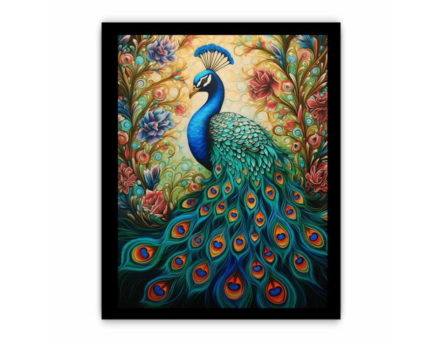 Peacock Modern Art Canvas Artwork
