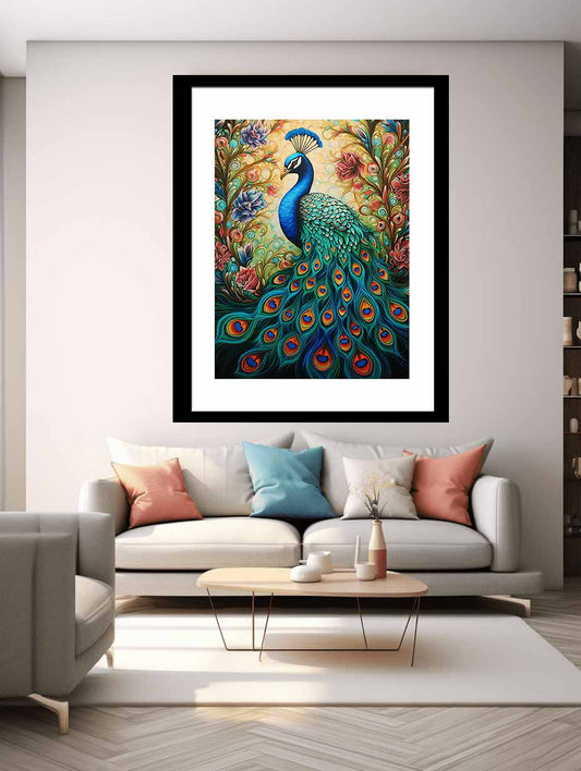 Peacock Modern Art Canvas Artwork