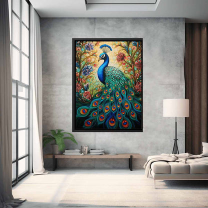 Peacock Modern Art Canvas Artwork