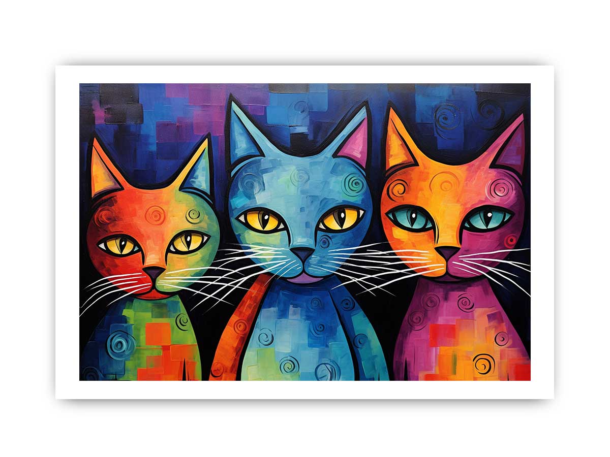 Cats Canvas Painting Artwork
