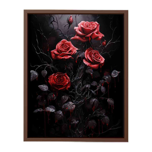 Black Roses Flower Canvas Art Print