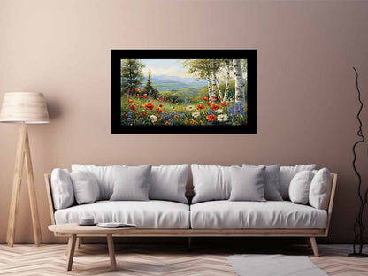 Landscape Flowers Painting