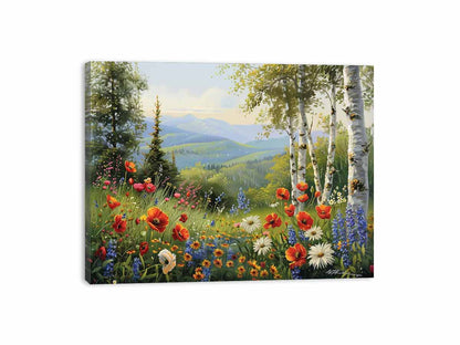 Landscape Flowers Painting