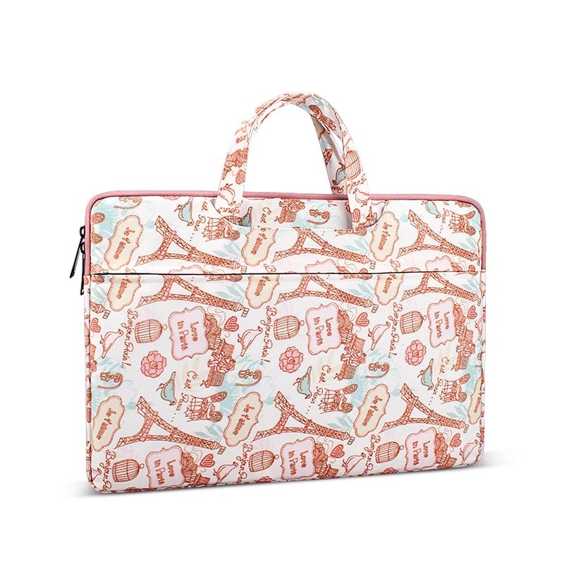 NNEDSZ Waterproof Canvas Laptop Handbag - Fits 14.1 Inch