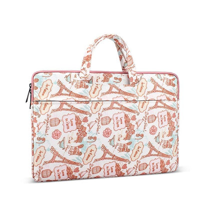 NNEDSZ Waterproof Canvas Laptop Handbag - Fits 14.1 Inch